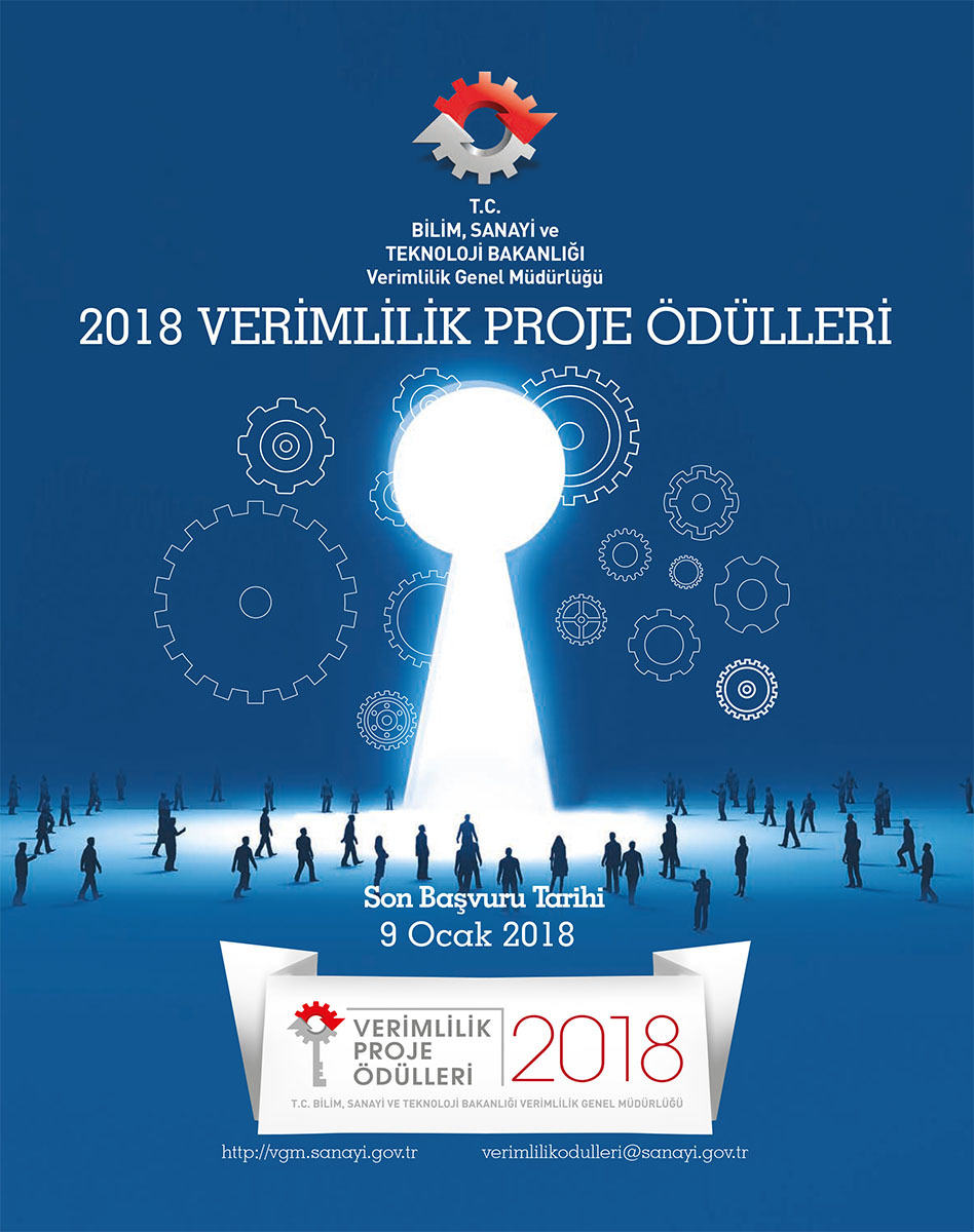 Bilim Sanayi ve Teknoloji Bakanlığı Verimlilik Genel Müdürlüğü´nce düzenlenen 2018 Verimlilik Proje Ödülleri yarışması başlamıştır. Son başvuru tarihi 9 Ocak 2018´dir.